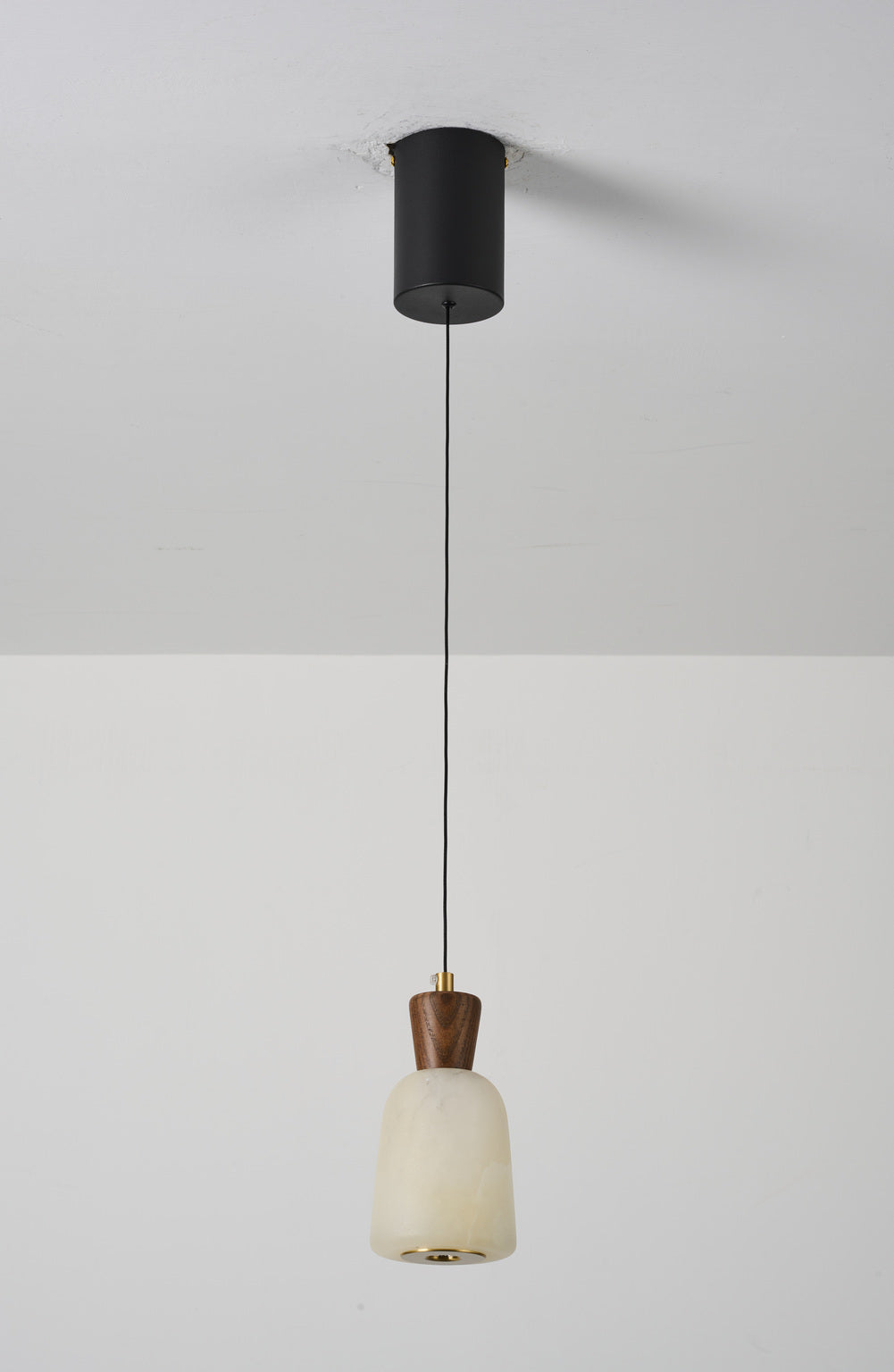 Ashalune tall alabaster pendant Style C, lights off