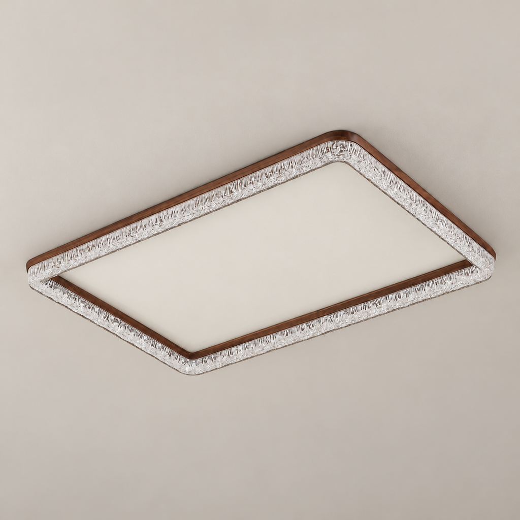 Avelnore rectangular flush-mount ceiling light, generated hero, light off