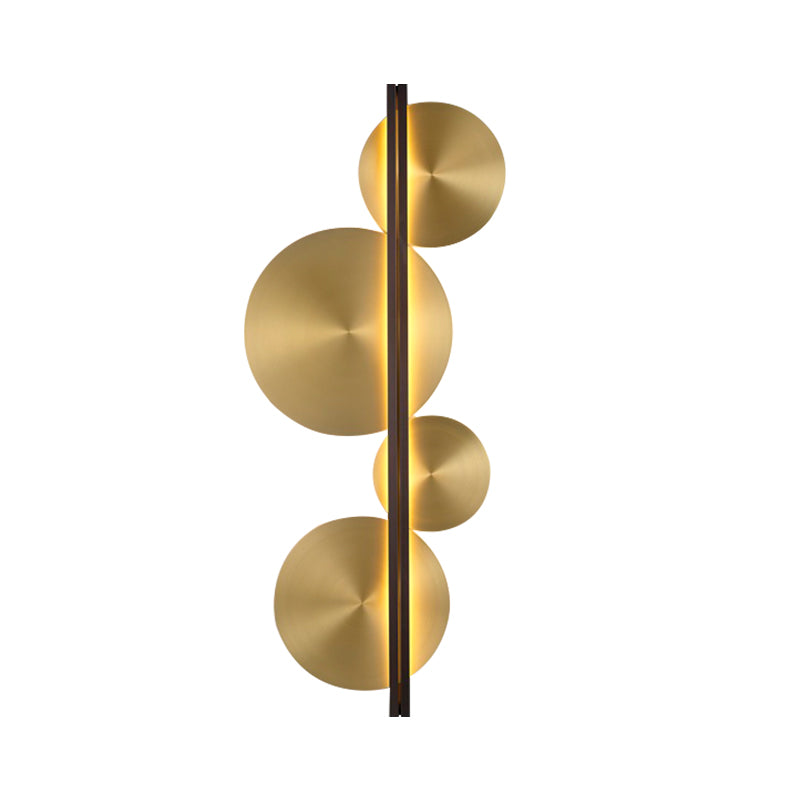 Brass Disc LED Wall Sconce clean white-background product view