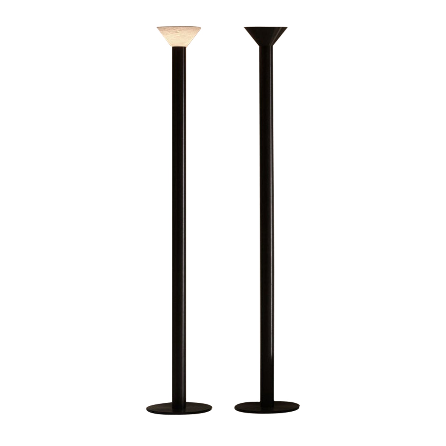 Minimalist Cone LED Floor Lamp clean white-background finish comparison view