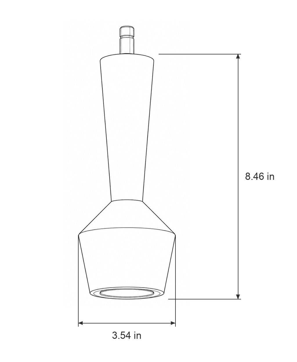 Ash wood pendant lamp-body dimensions: 3.54 in diameter and 8.46 in height, excluding cord and canopy