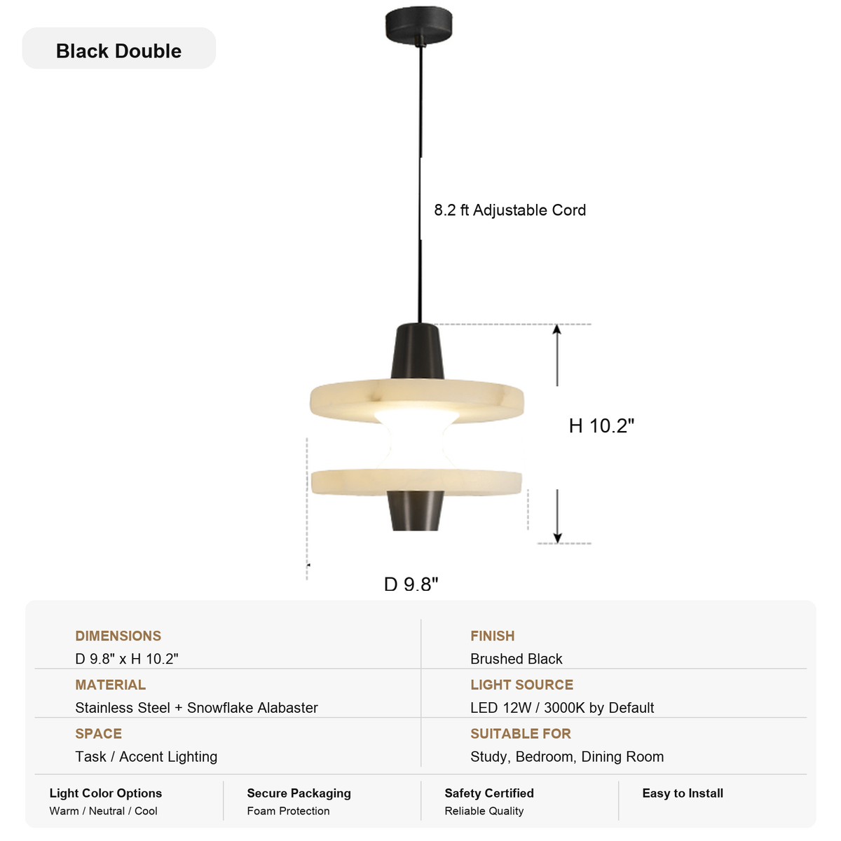 Modern Alabaster Disc Pendant Light - product image 21