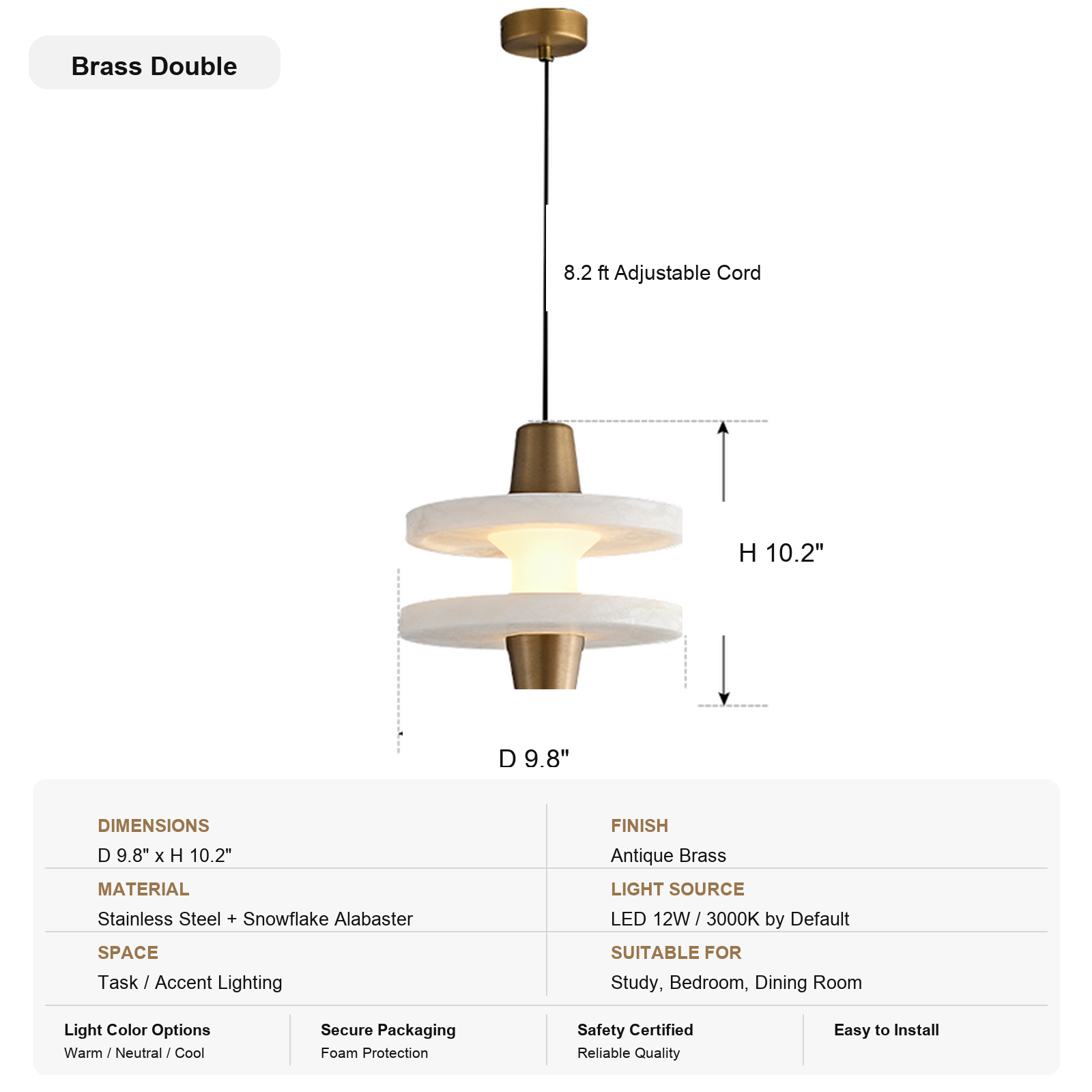 Modern Alabaster Disc Pendant Light - product image 20