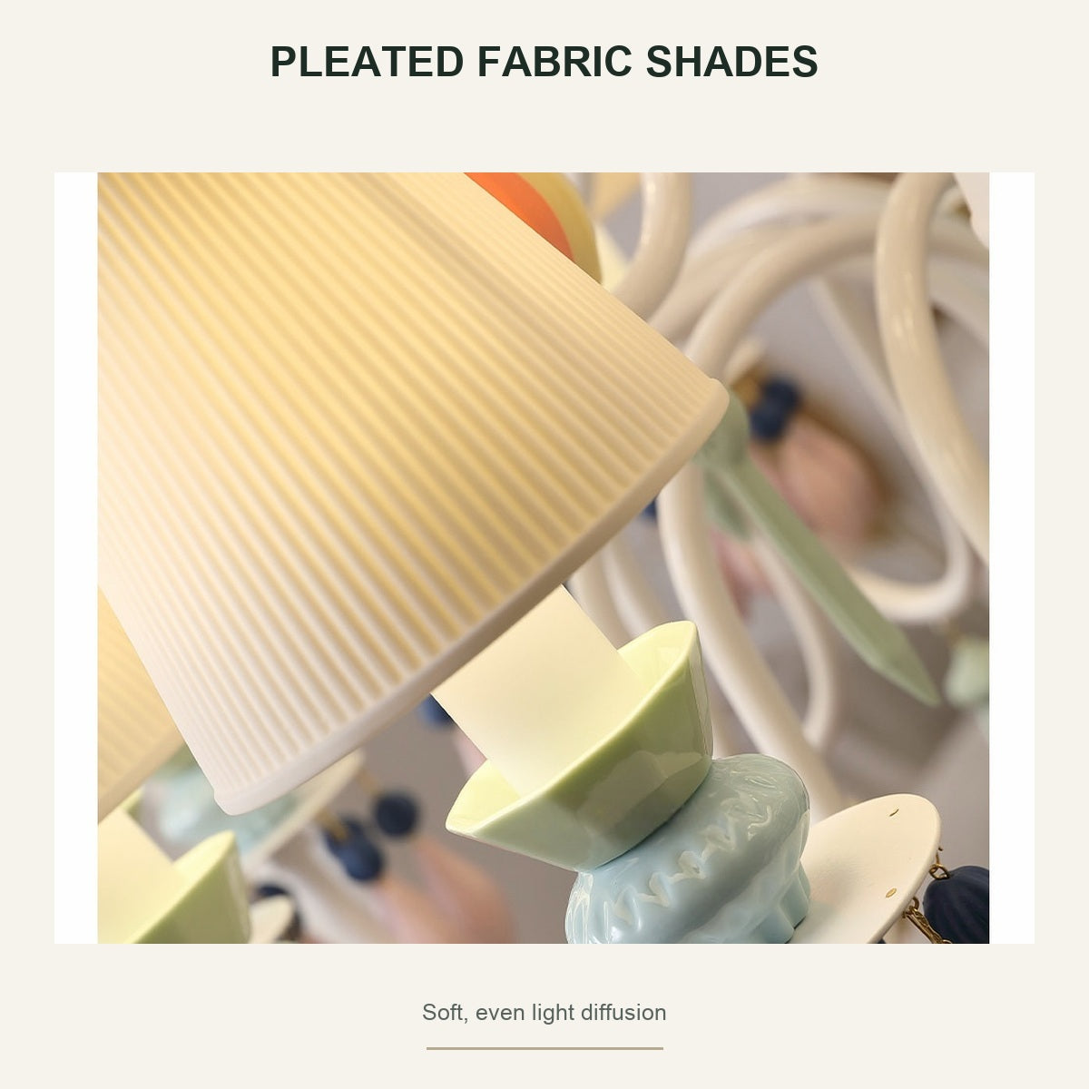 Pastel Ceramic Triple-Tier Grand Chandelier - product detail 1 of 2
