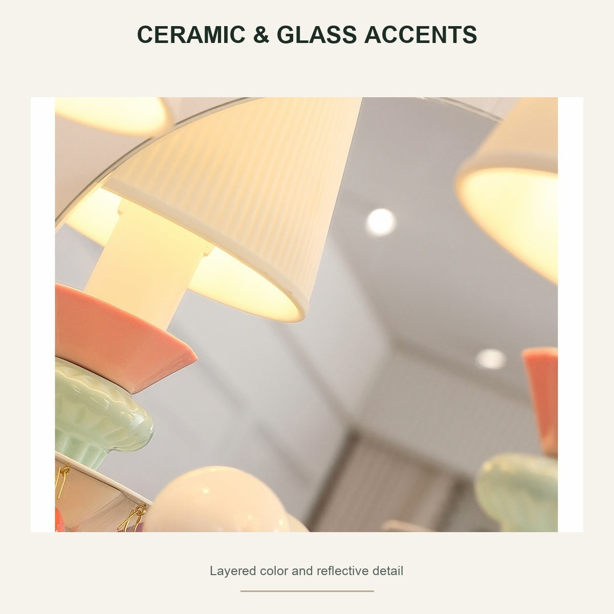 Pastel Ceramic Two-Light Wall Sconce - product detail 2 of 2
