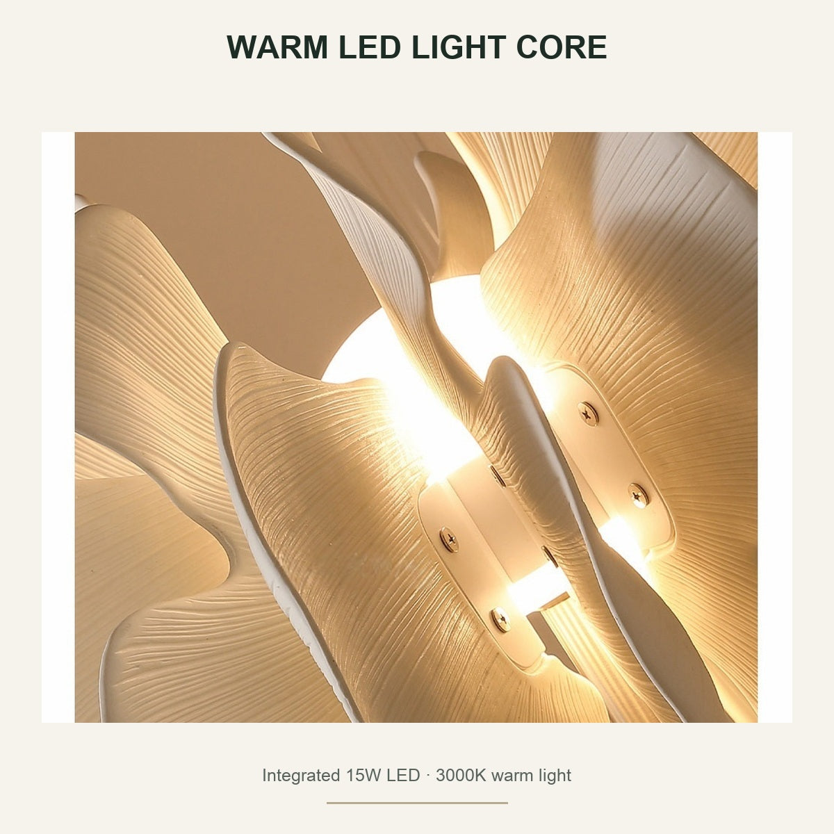 Sculptural Ceramic Petal Floor Lamp - product detail 2 of 2