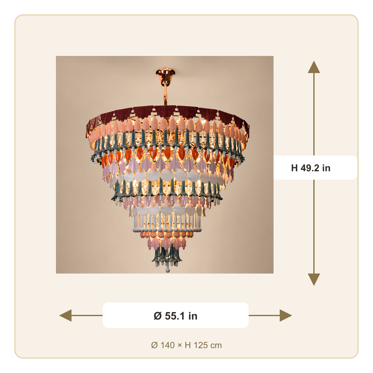 JRJ-02 Ø 140 cm / 55.1 in dimensions