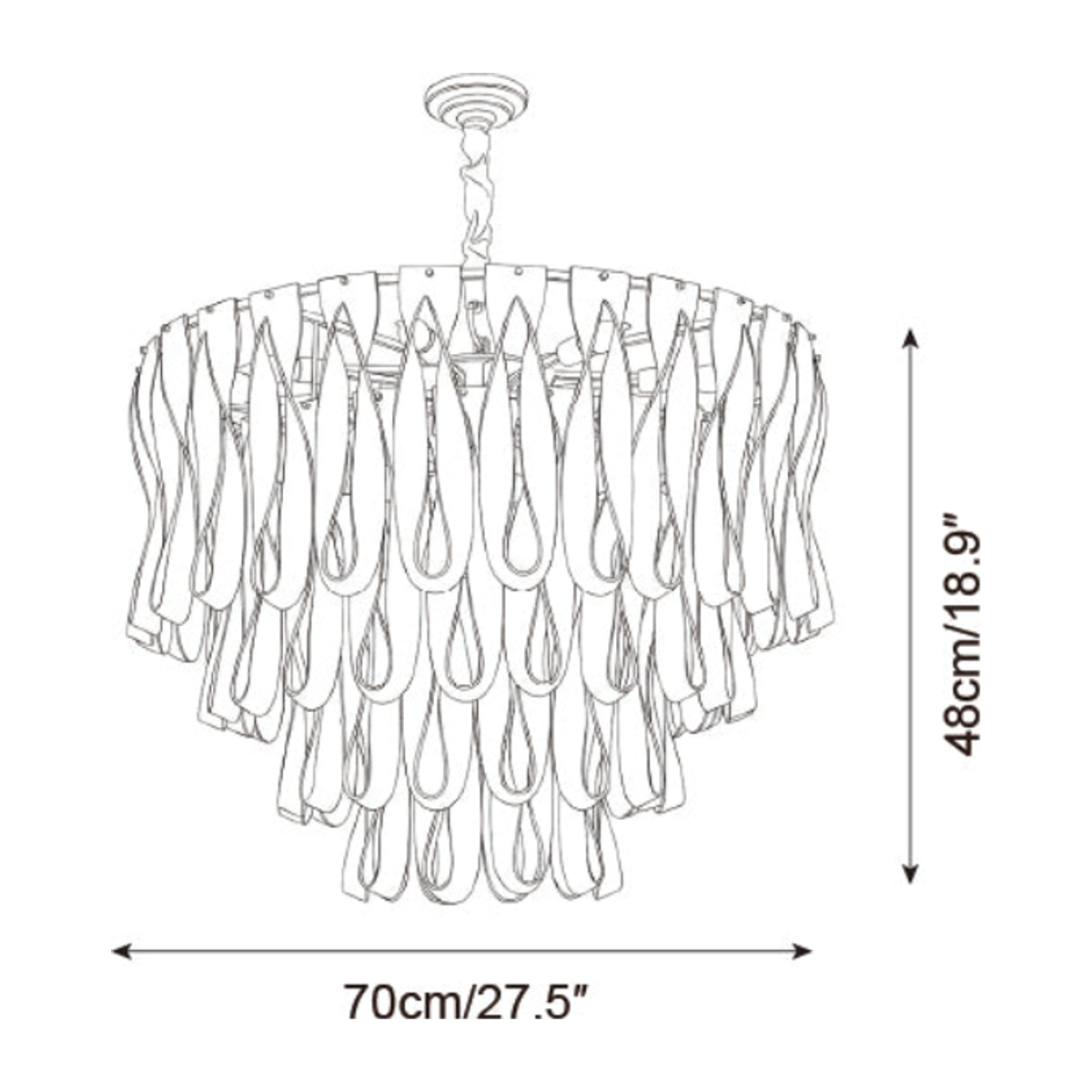JRJ-04 Ø 70 cm / 27.5 in dimensions