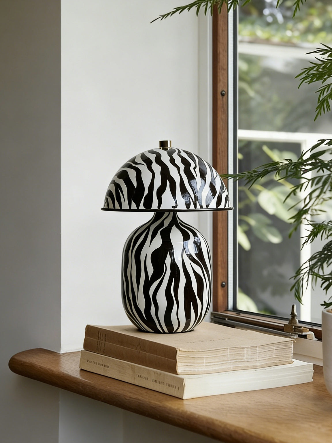 Lotavelle Zebra Ceramic Table Lamp — original interior scene 1