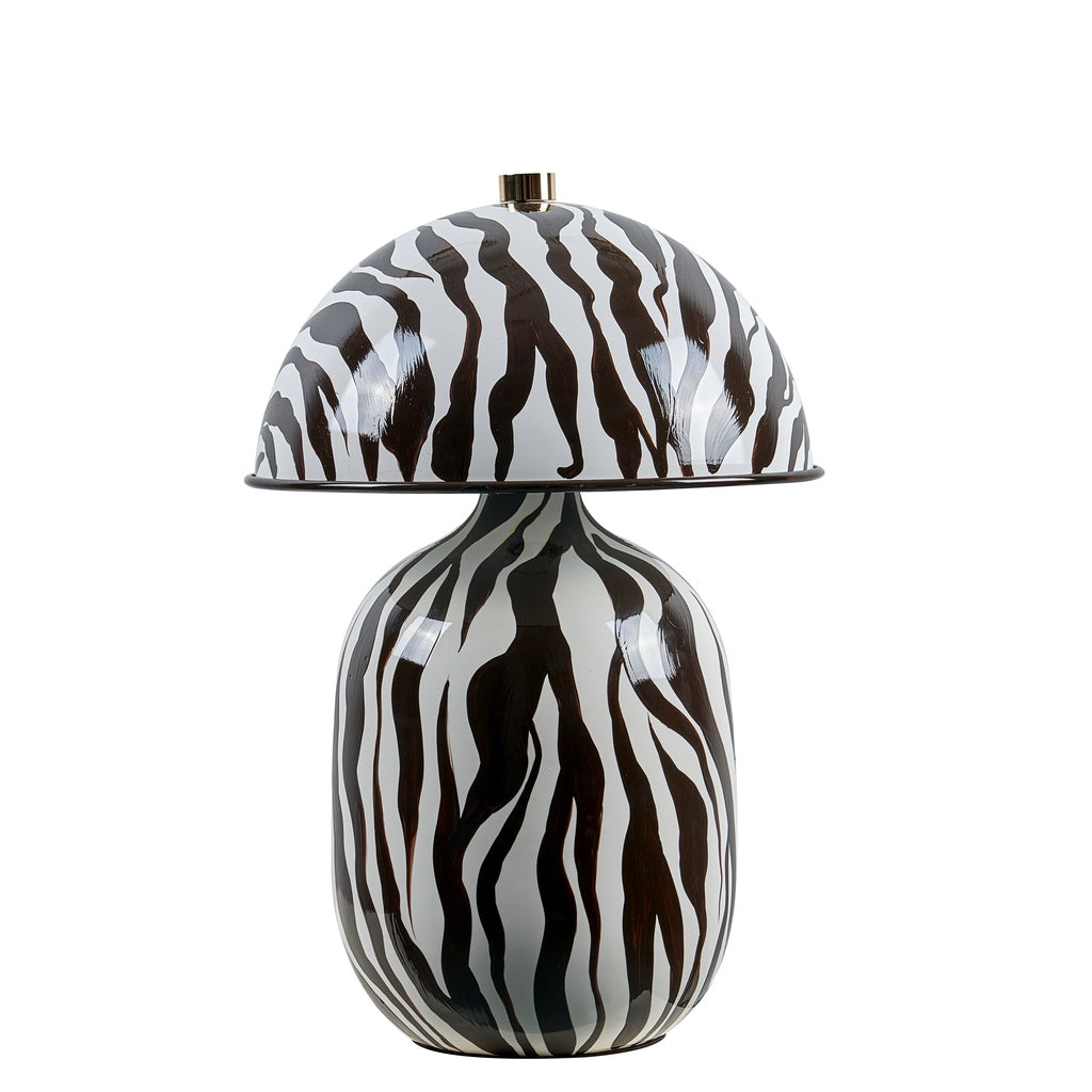 Lotavelle Zebra Ceramic Table Lamp — complete product against a white background