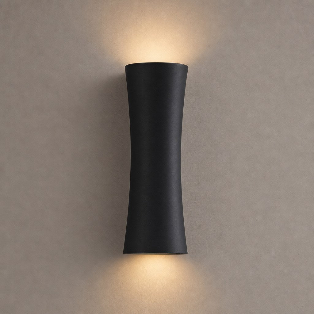 Black Hourglass Up Down LED Wall Sconce - 01 01-hero-product