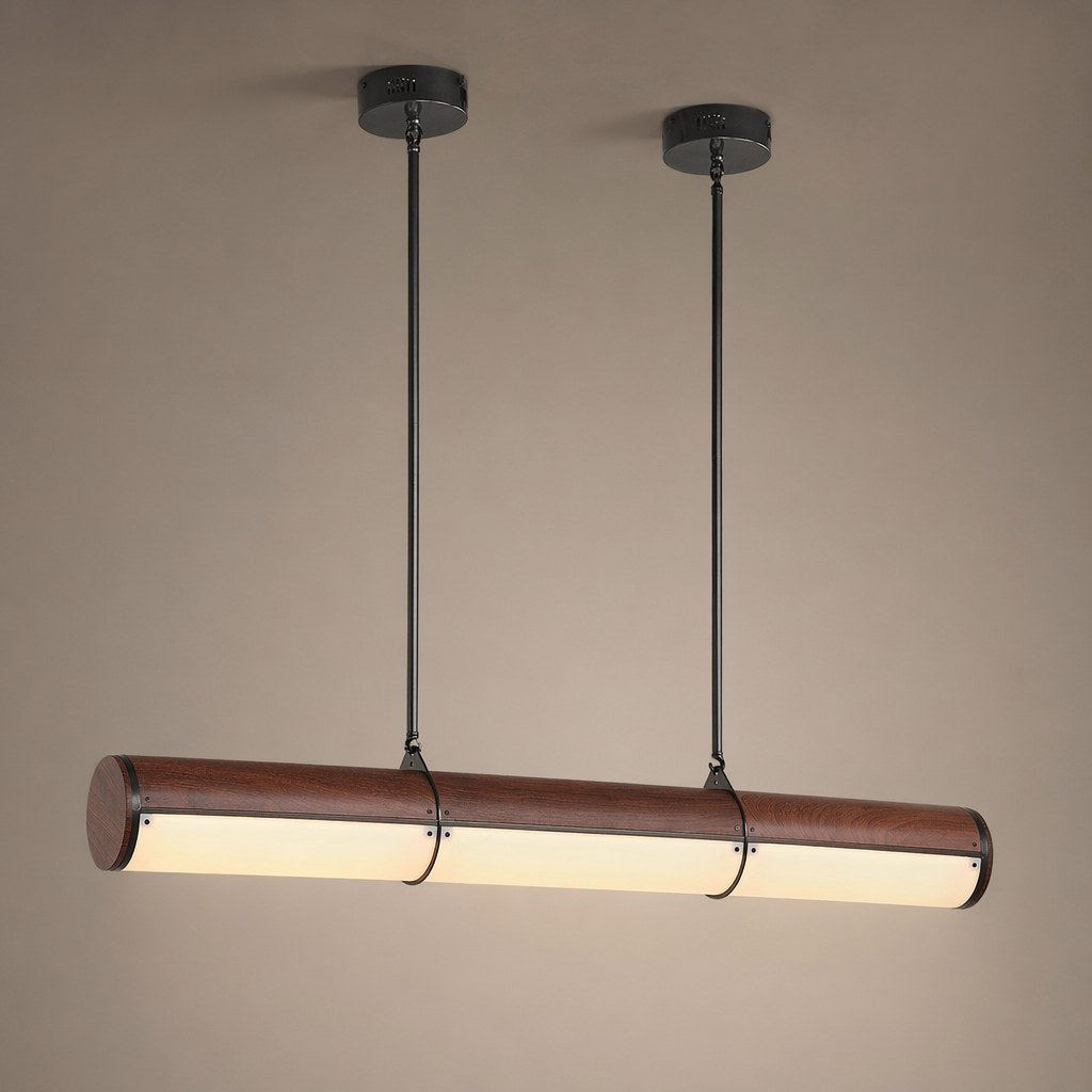 Wood-Grain Acrylic Linear Pendant Light - 01 01-hero-product