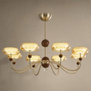 Sand Nickel Wood-Grain Glass LED Chandelier - 01 01-hero-product