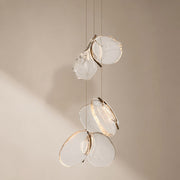 Clear Blown Glass Petal Cascade Chandelier - 01 01-hero-product