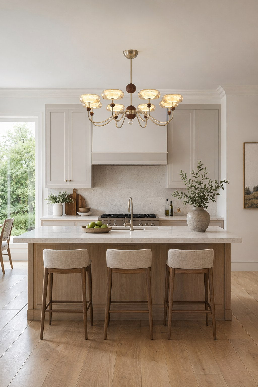 Sand Nickel Wood-Grain Glass LED Chandelier - 02 02-kitchen-island-wide-daylight