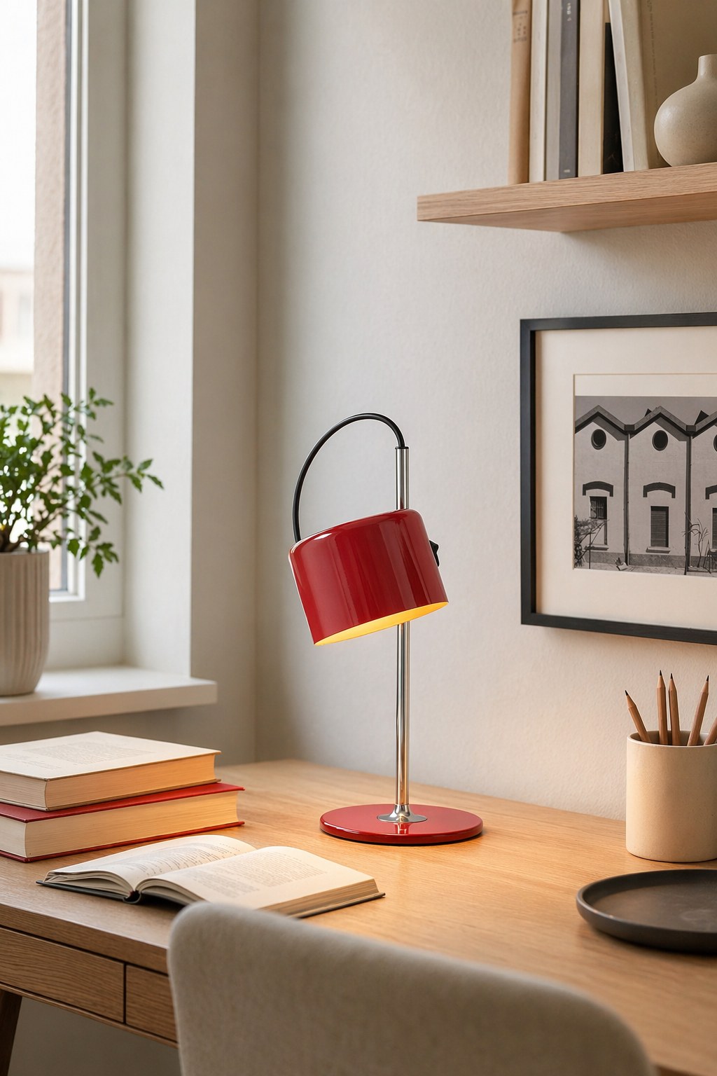 Adjustable Gloss Aluminum Table Lamp - 05 07-study-corner-daylight