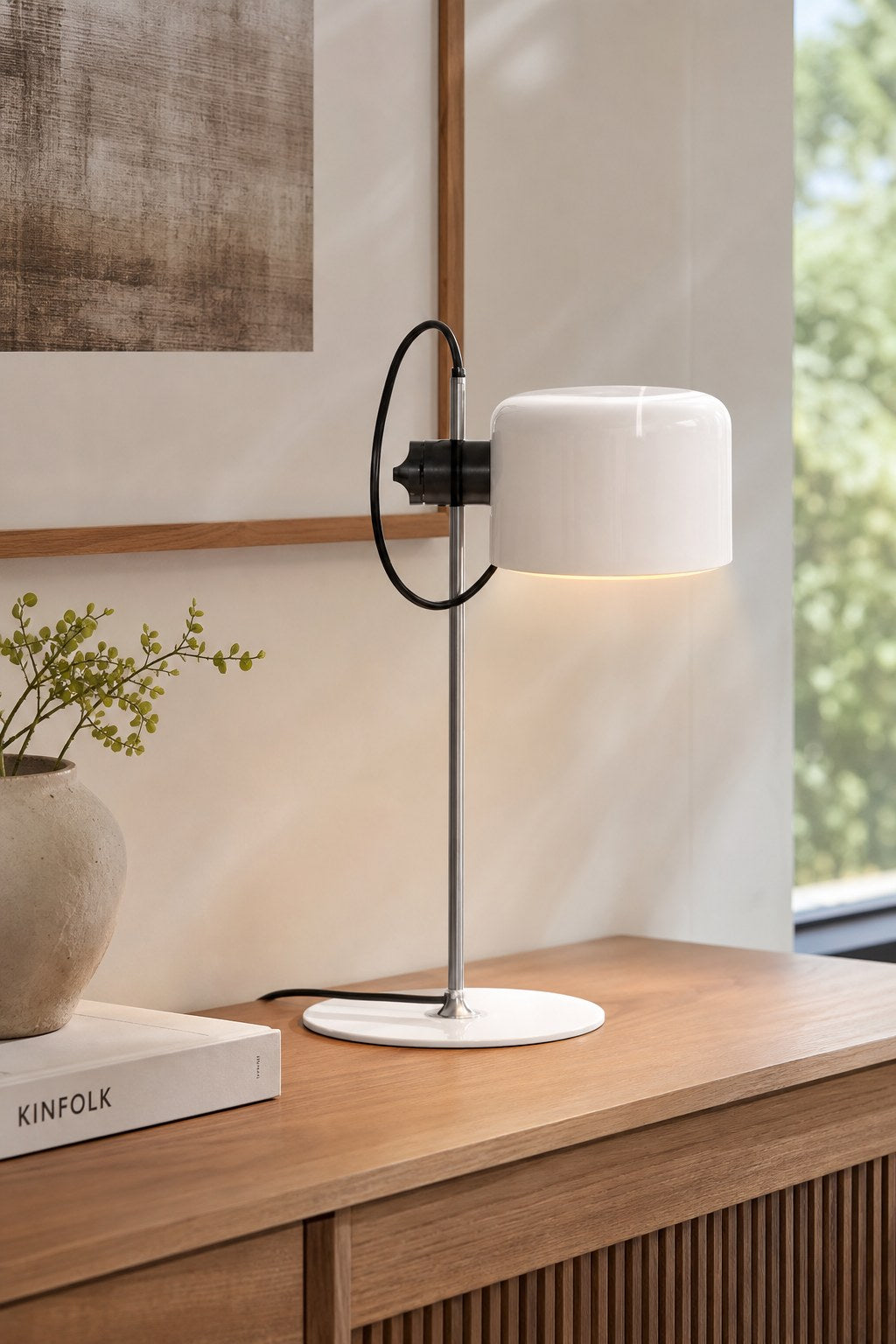 Adjustable Gloss Aluminum Table Lamp - 06 08-entry-console-shelf-daylight