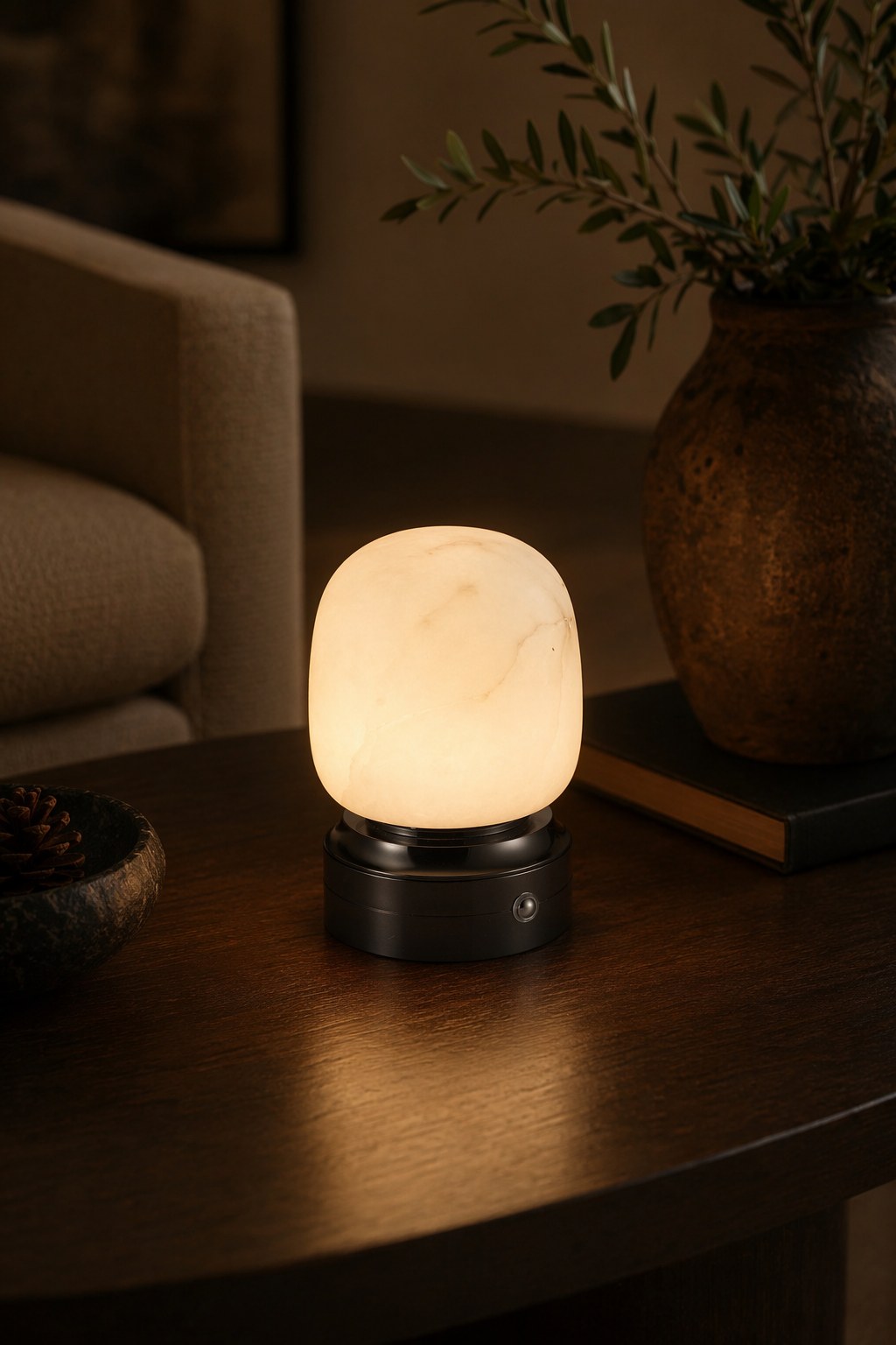 Spanish Alabaster USB Touch Table Lamp - 07 10-night-mood
