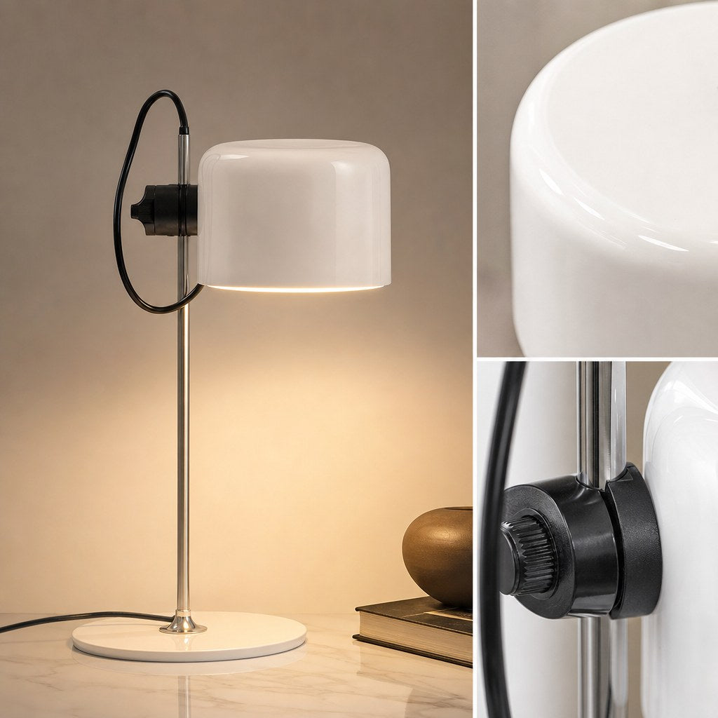 Adjustable Gloss Aluminum Table Lamp - 08 11-material-close-up