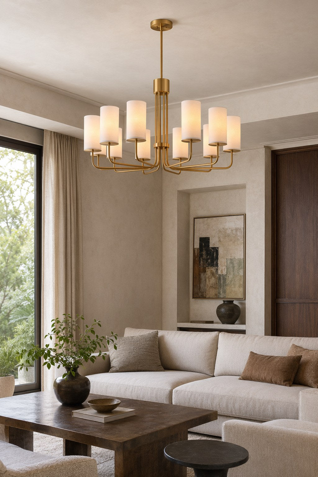Solid Brass Tiered Chandelier product view, view 8