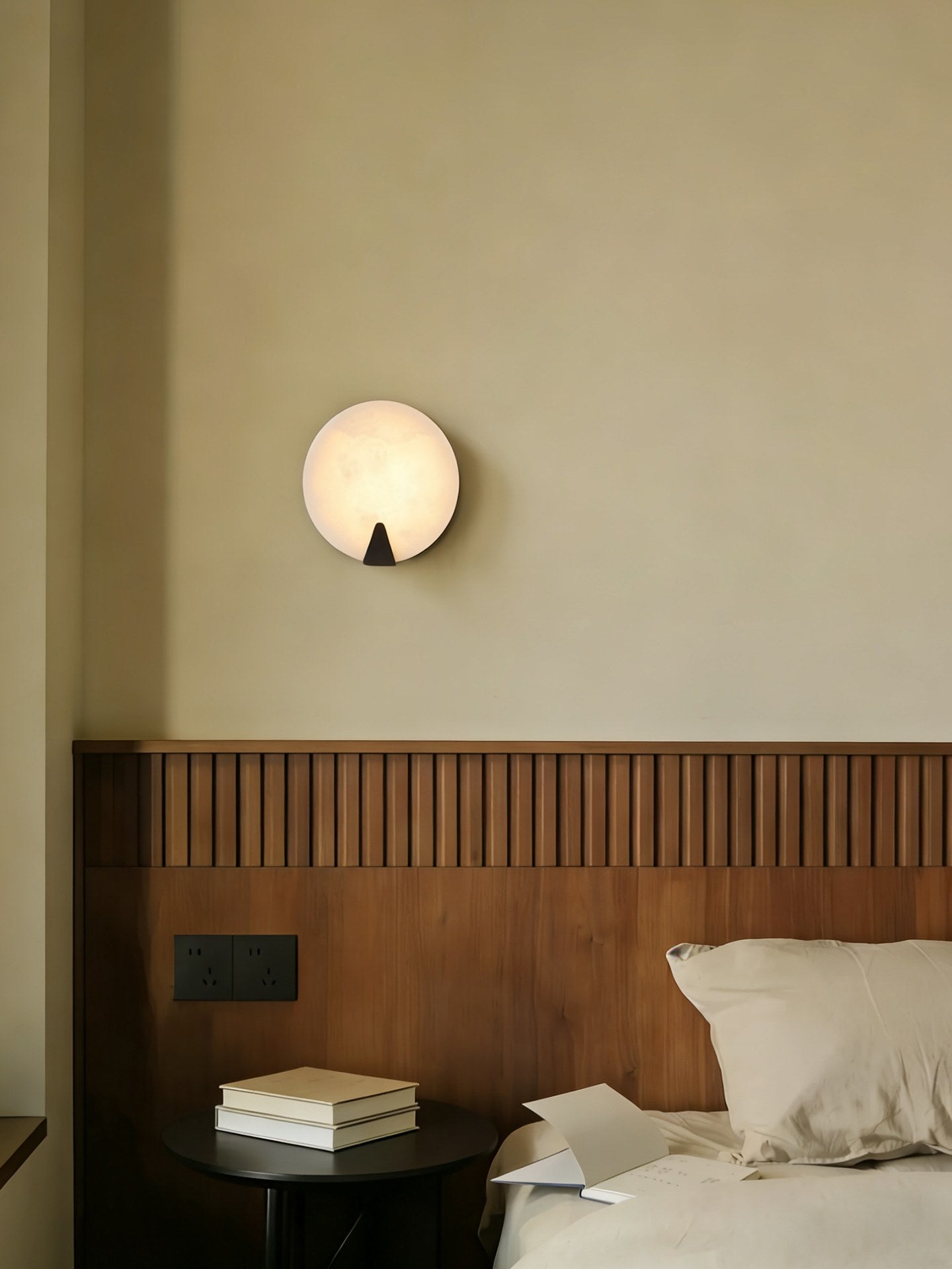 Spanish Snowflake Alabaster Round Wall Sconce - 11 场景 (2)