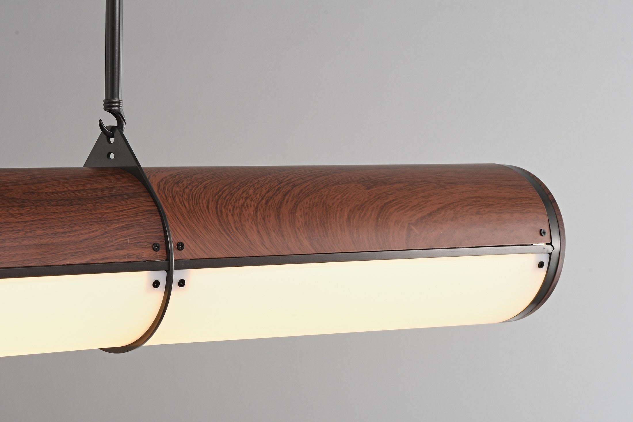 Wood-Grain Acrylic Linear Pendant Light - 11 4-25- 422