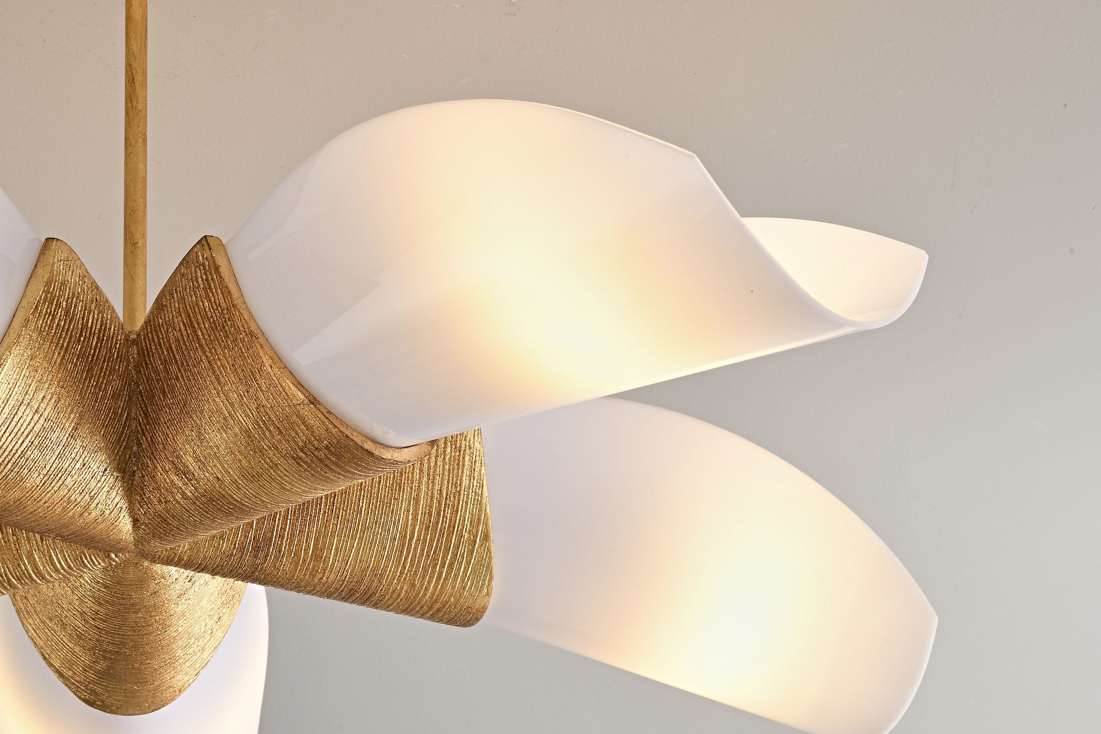 Gold Leaf Acrylic Petal Chandelier - 12 9-3- 23