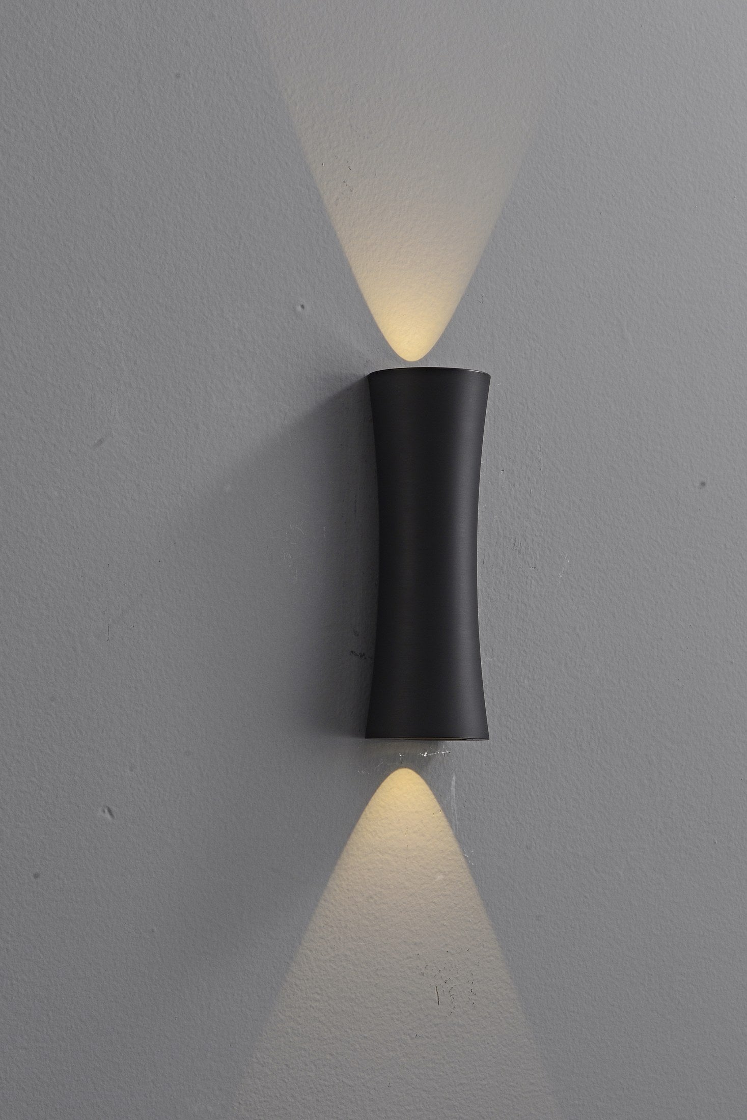 Black Hourglass Up Down LED Wall Sconce - 12 11-22 2