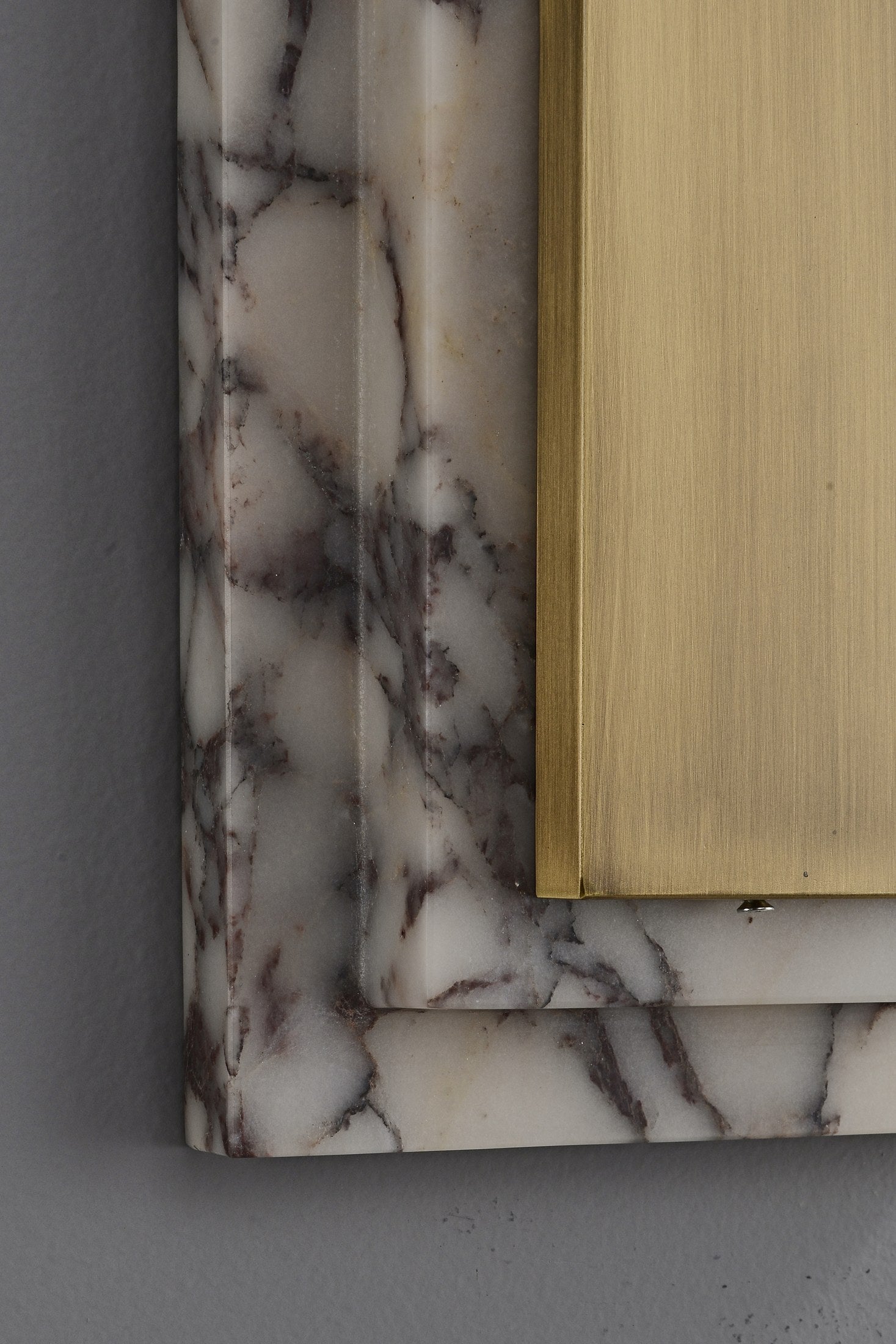 Bulgari Marble and Brushed Copper Arched Wall Sconce - 17 11-22 60