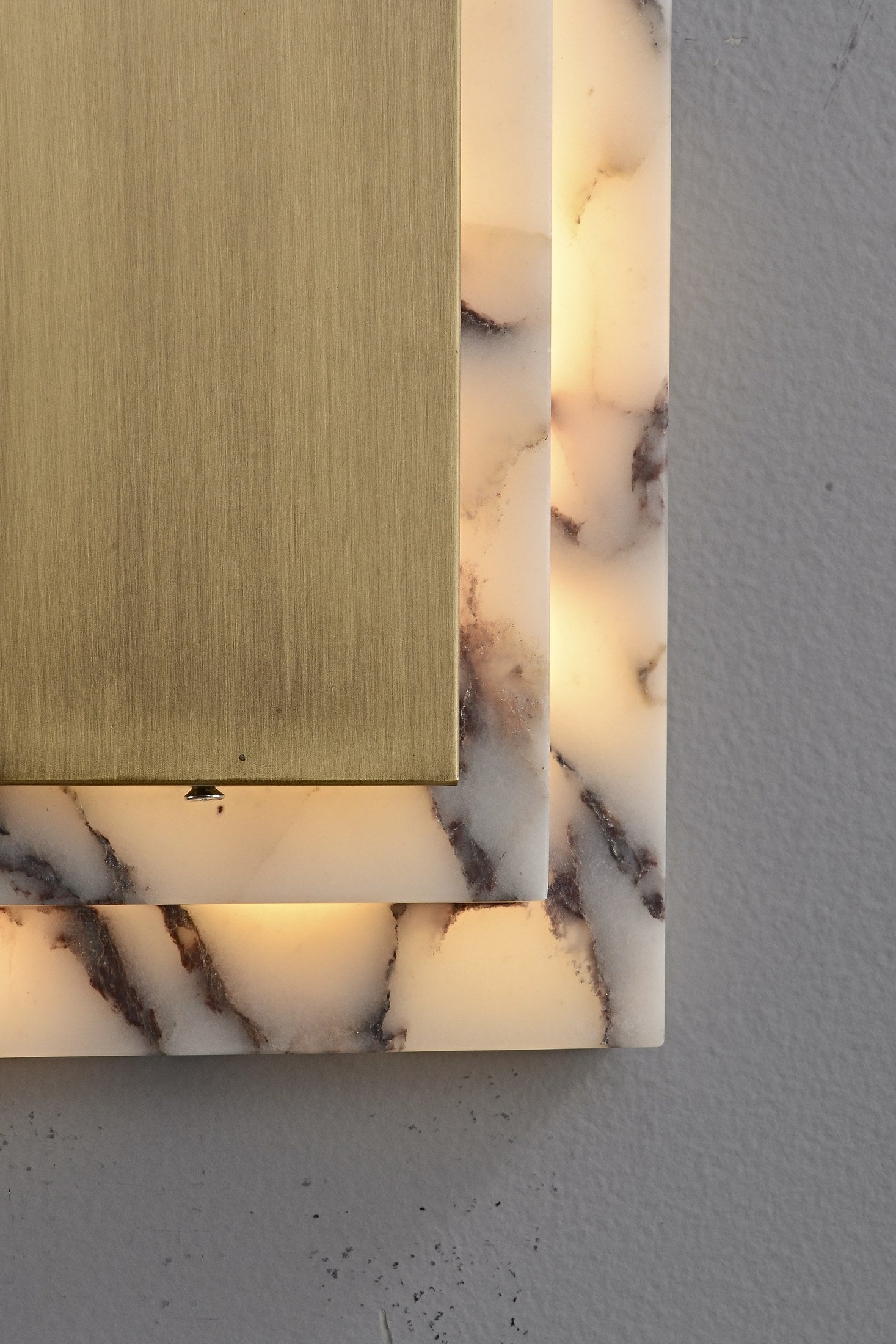Bulgari Marble and Brushed Copper Arched Wall Sconce - 18 11-22 62