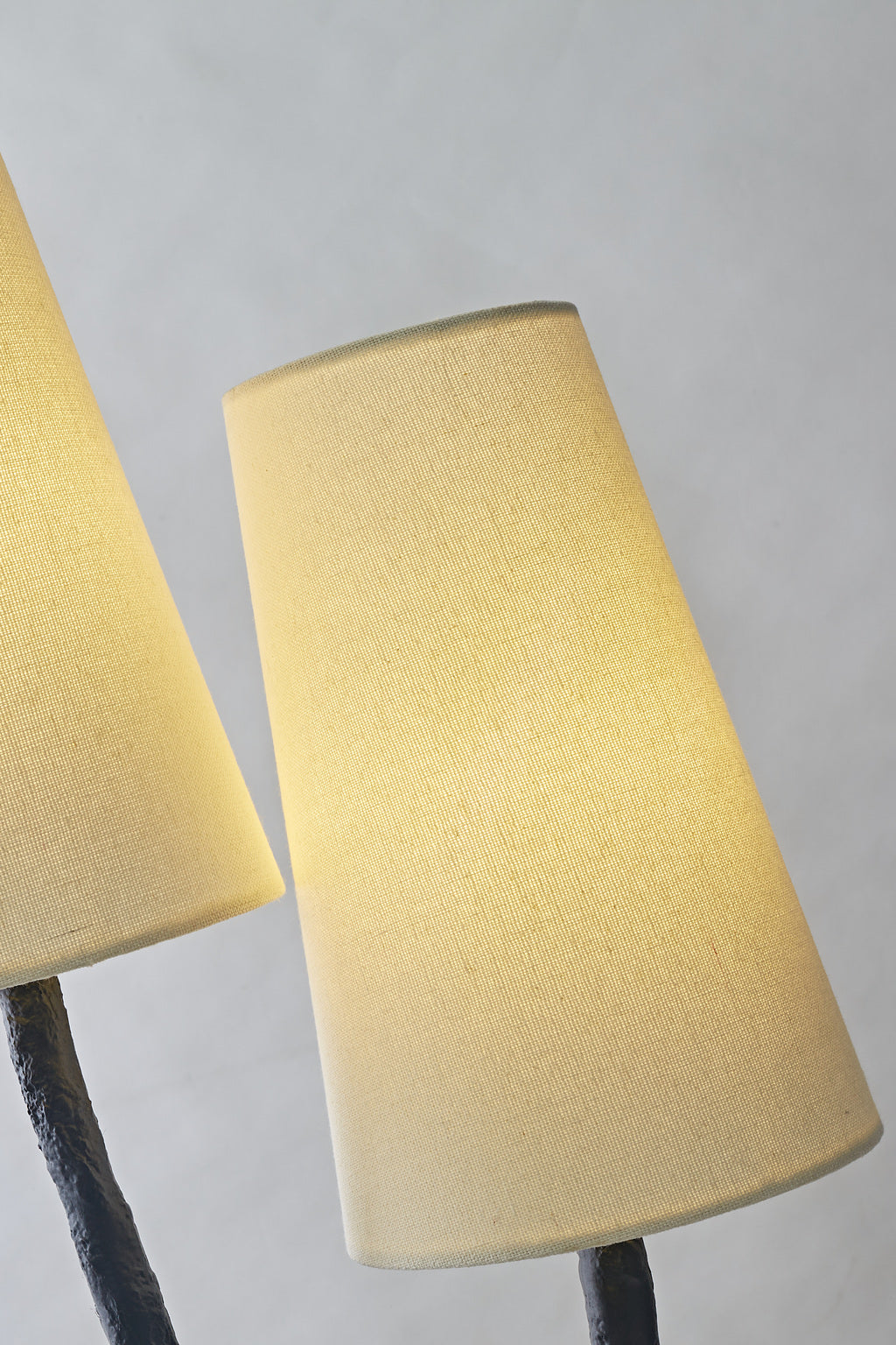 Noirbough table lamp tapered linen shade texture detail