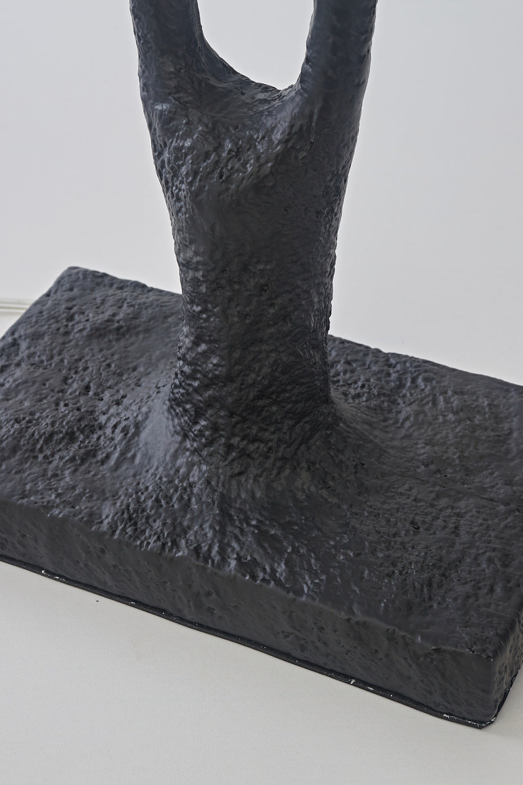Noirbough table lamp black textured branch body and base detail
