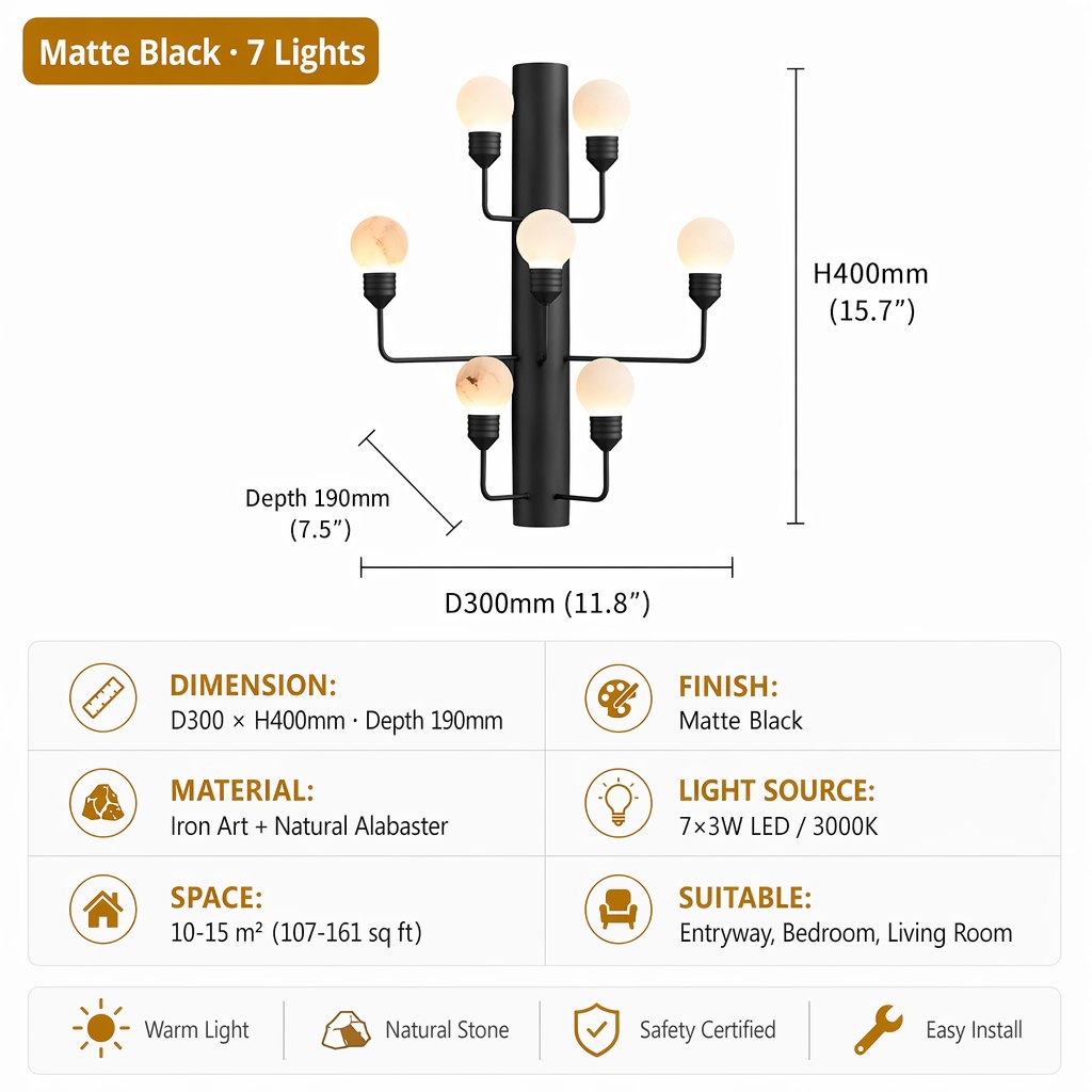 Modern Alabaster Wall Sconce in Natural Brass - product image 21
