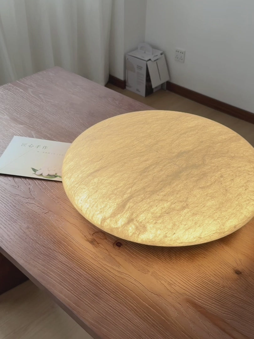 Load video: Modern Mulberry Silk Ceiling Light in White - product gallery video