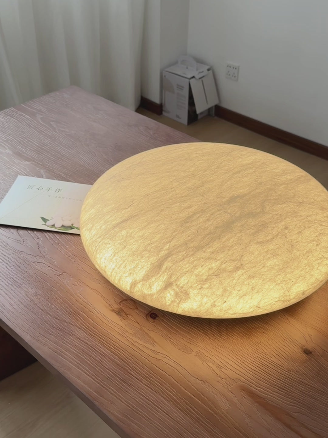 Modern Mulberry Silk Ceiling Light in White - product video