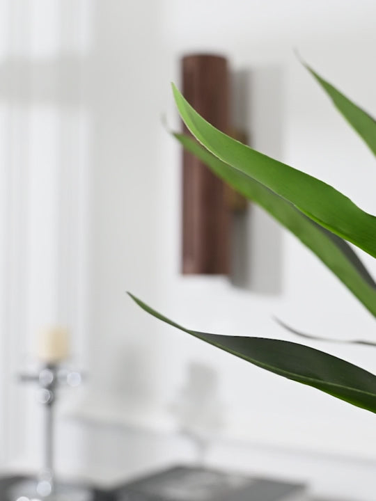 Load video: Modern Solid Wood LED Wall Sconce - product gallery video