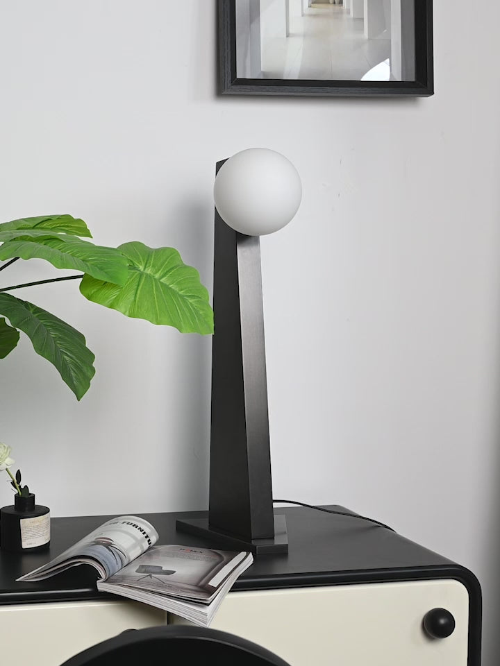 Modern Tapered Globe Table Lamp - product video