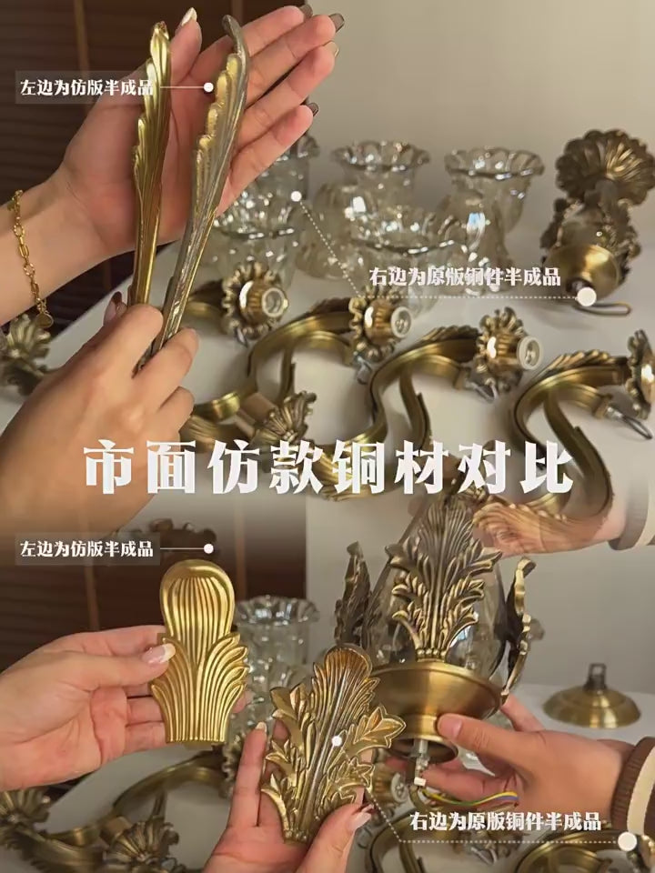 Baroque Floral Glass Chandelier - product video