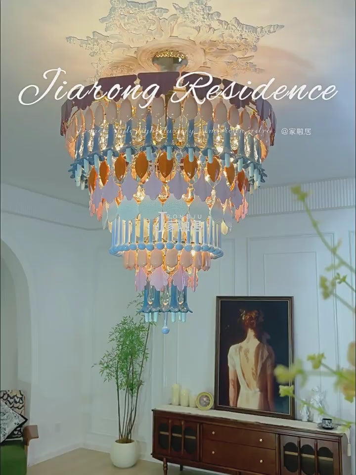 Colorful Ceramic Lily of the Valley Chandelier - product video