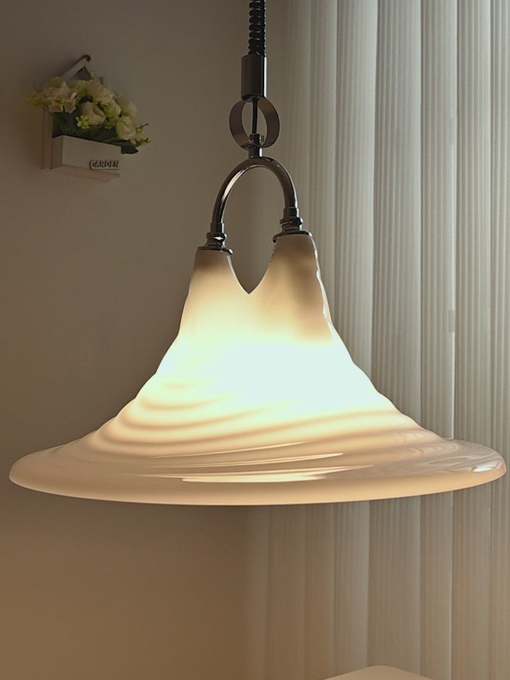 Modern Pleated White Pendant Light - product video