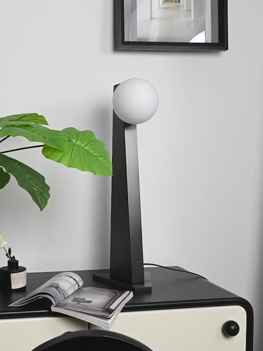 Modern Tapered Globe Table Lamp - product gallery video
