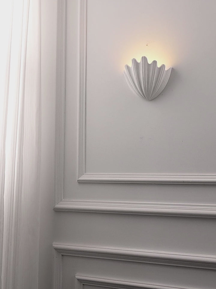 Modern Ribbed Shell Wall Sconce - product video