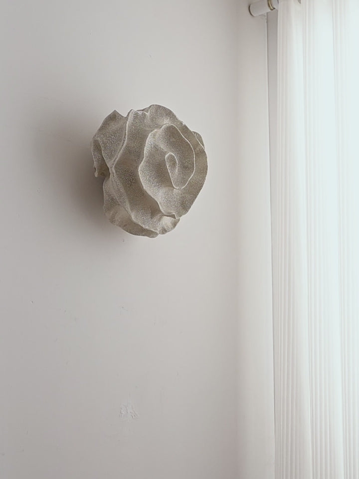 Load video: Modern Sculptural Flower Wall Light - product video