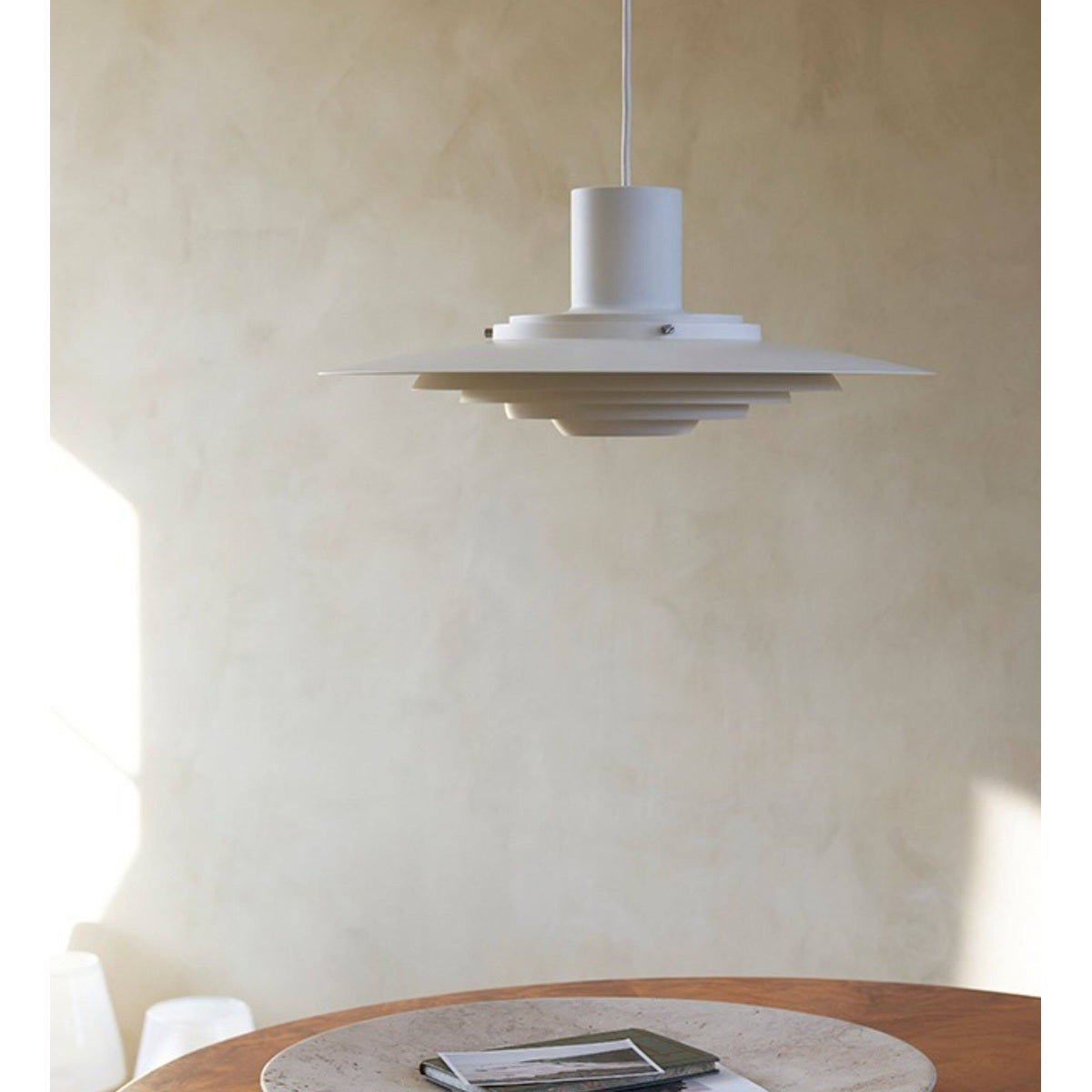 Layered Brushed Metal Pendant Light real view 03