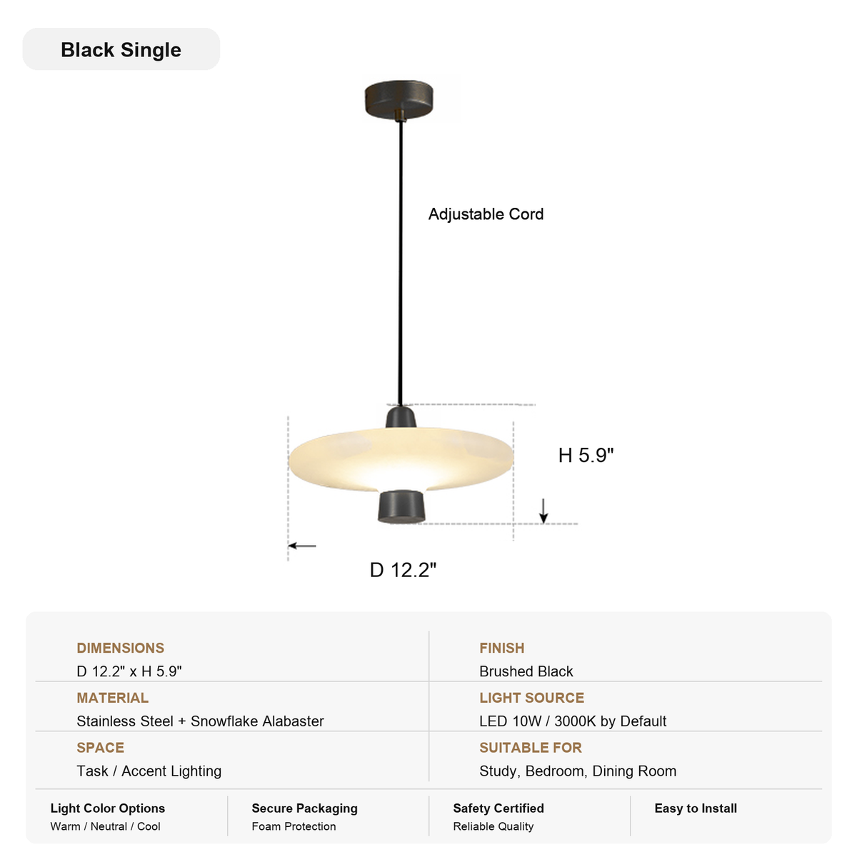 Modern Alabaster Disc Pendant Light - product image 19
