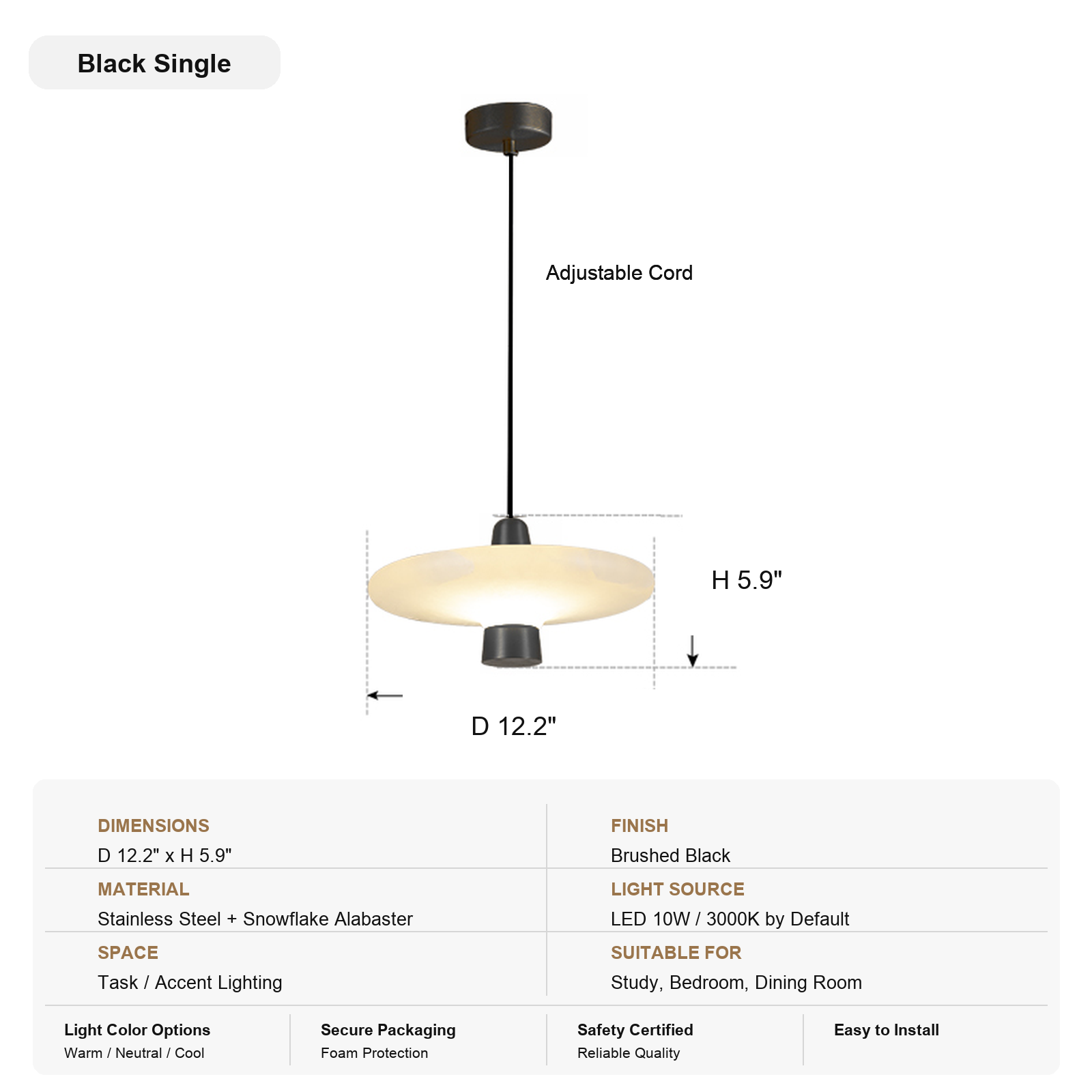 Modern Alabaster Disc Pendant Light - product image 19