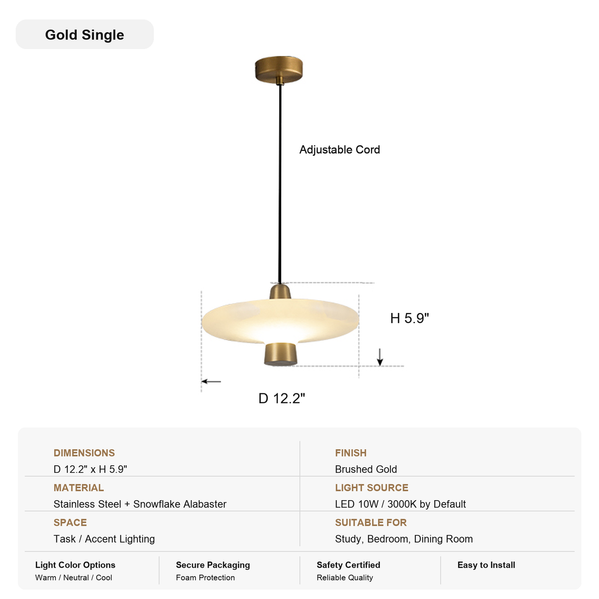 Modern Alabaster Disc Pendant Light - product image 18