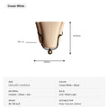 Modern Ceramic Cup Wall Sconce with Brass Accent - 16 sku-ceramic-cup-wall-sconce-cream-white