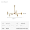 Modern Spanish Alabaster Branch Chandelier - 11 sku-spanish-alabaster-branch-chandelier-natural-copper