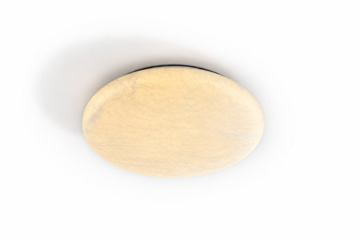 Modern Mulberry Silk Ceiling Light in White - user supplied main image